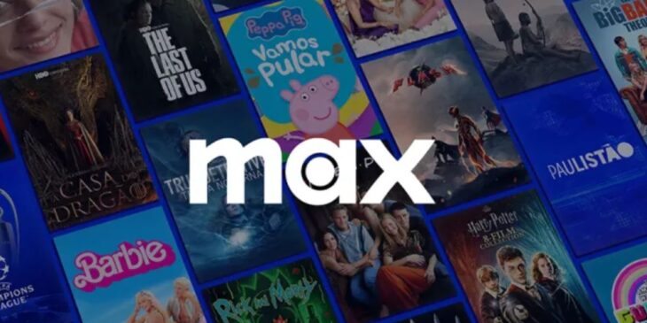 Logo do streaming Max e produções do streaming