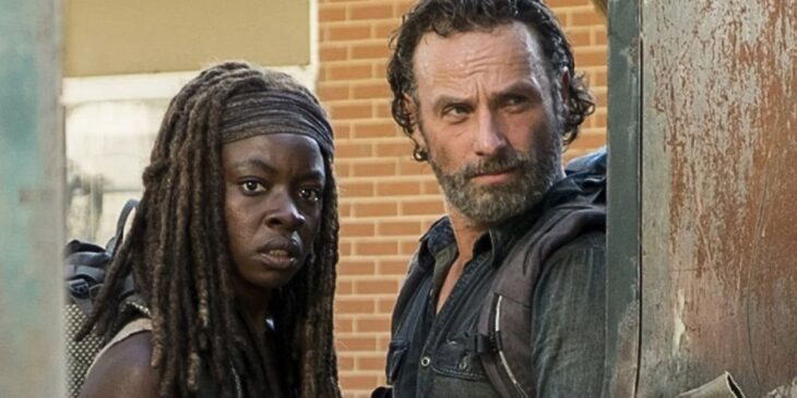 Michonne e Rick, de The Walking Dead The Ones Who Live