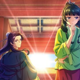 Jinshi e Maomao em arte promocional de Diários de uma Apotecária