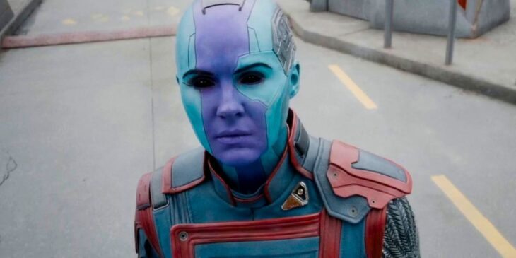 Karen Gillan como Nebulosa em Guardiões da Galáxia Vol. 3