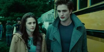 Kristen Stewart e Robert Pattinson em Crepúsculo