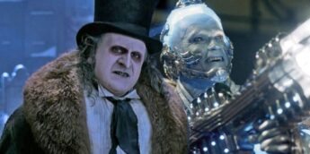 Danny DeVito e Arnold Schwarzenegger em filmes de Batman