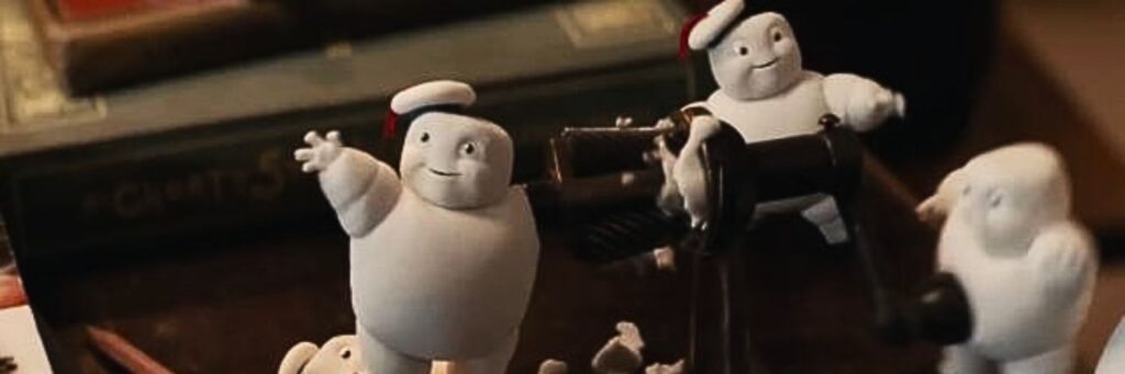 Mini pufts em Ghostbusters Apocalipse de Gelo
