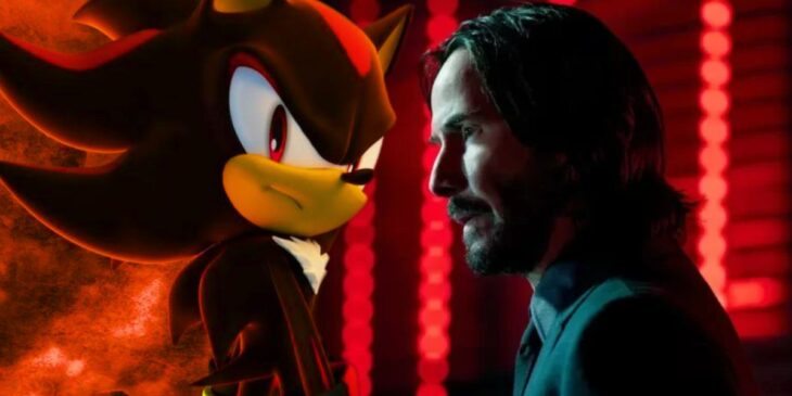 Shadow e Keanu Reeves, de SONIC 3