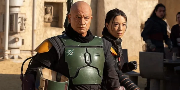 Ming-Na Wen e Temuera Morrison em O Livro de Boba Fett