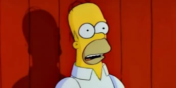 Homer surpreso em Os Simpsons