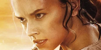 Daisy Ridley como Rey, em Star Wars