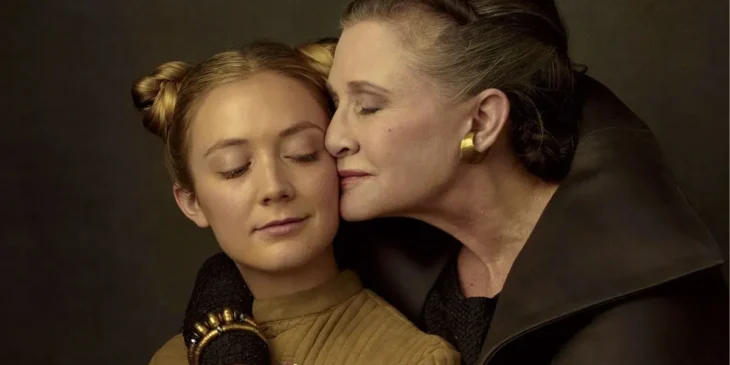 Billie Lourd e Carrie Fisher em Star Wars