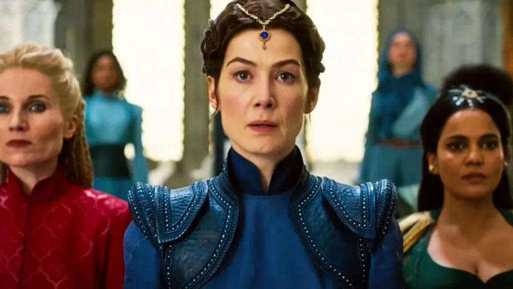 Rosamund Pike em A Roda do Tempo