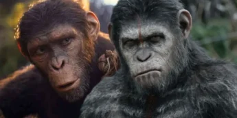 Noa e César em Planeta dos Macacos