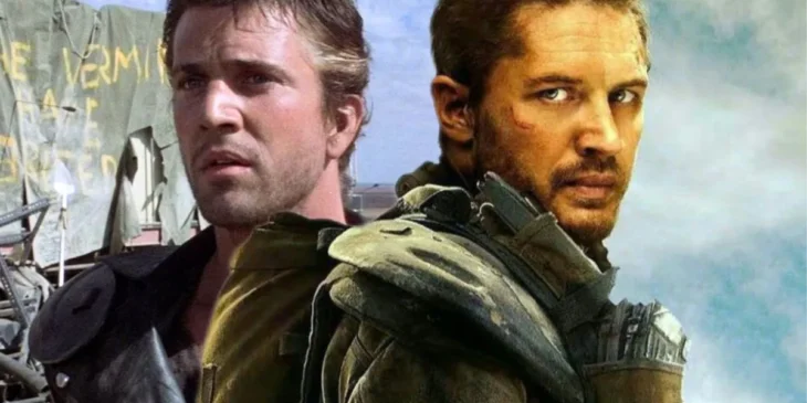 Mel Gibson e Tom Hardy como Max em Mad Max