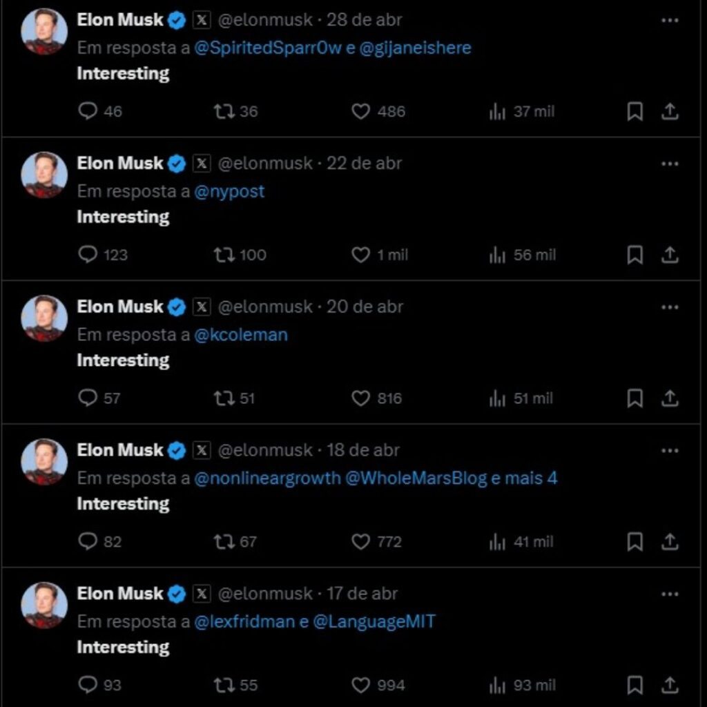Elon Musk no X