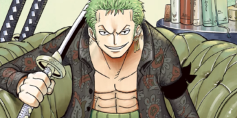 Roronoa Zoro em arte de ONE PIECE novel ZORO