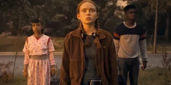 Erica, Max e Lucas em Stranger Things