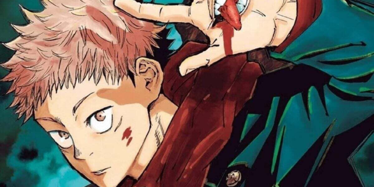 Yuji Itadori em capa do Volume 1 de Jujutsu Kaisen