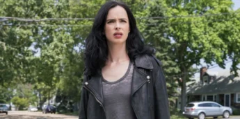 Krysten Ritter caracterizada como Jessica Jones