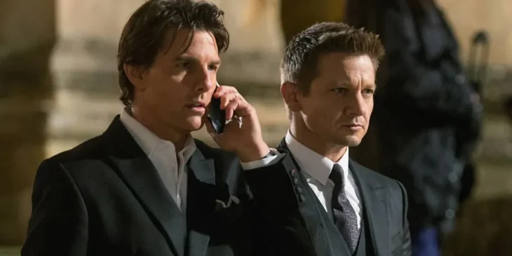 Jeremy Renner e Tom Cruise em Missão Impossível