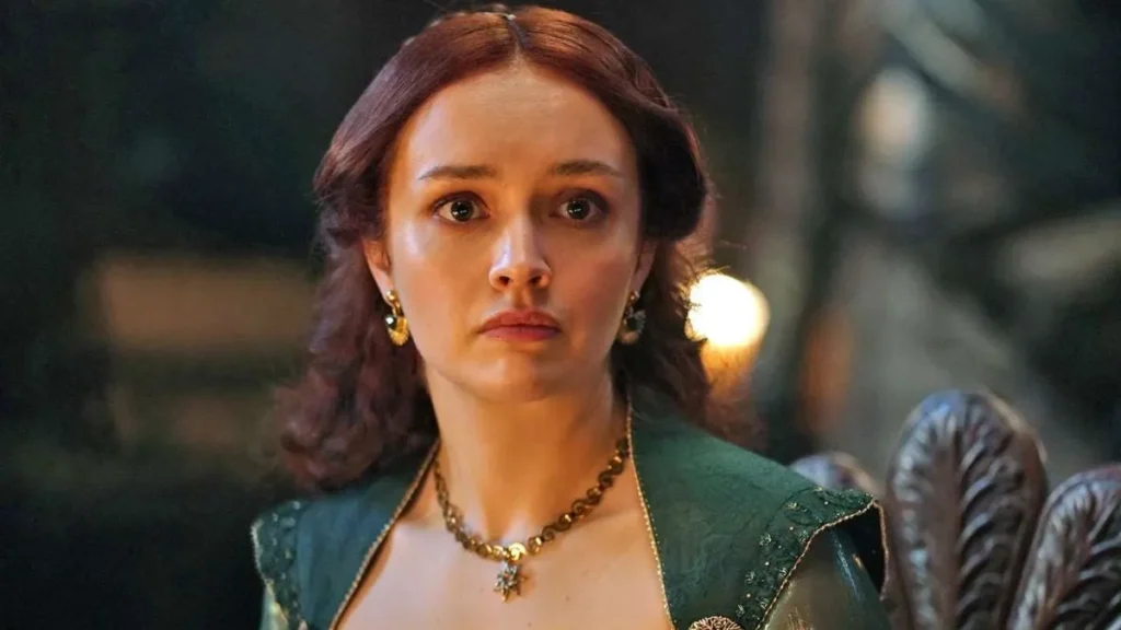 Olivia Cooke como Alicent no 2º ano de A Casa do Dragão