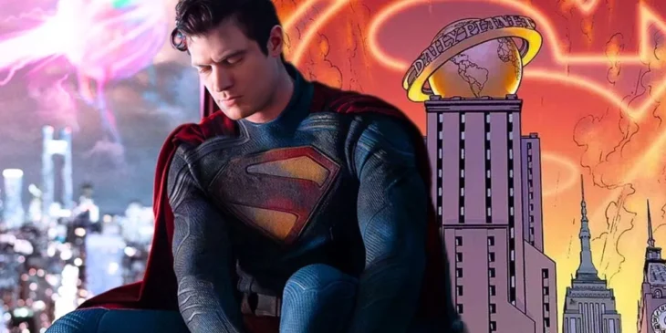 Superman e globo do Planeta Diário