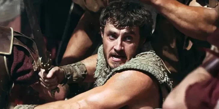 Paul Mescal e Lucius em Gladiador II