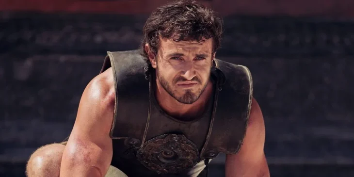 Paul Mescal no filme de Gladiador II