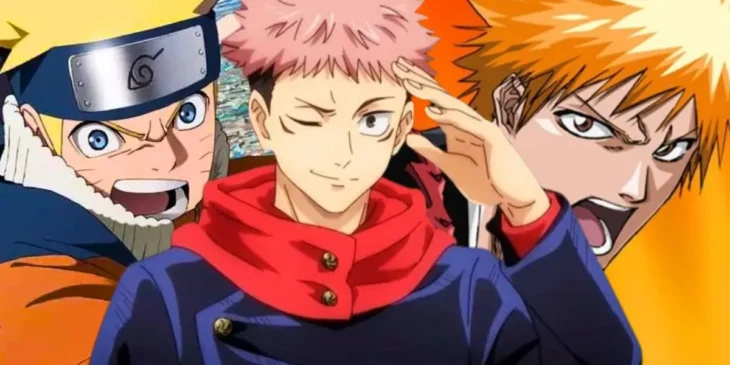 Naruto, Jujutsu Kaisen e Bleach