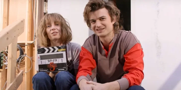 Elenco de Stranger Things nos bastidores da última temporada