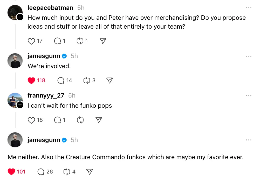 James Gunn no Threads