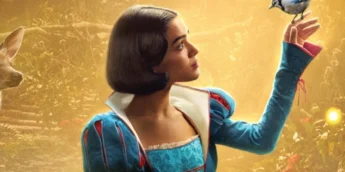 Rachel Zegler caracterizada como a Branca de Neve