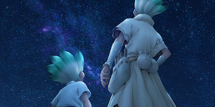 Arte promocional da temporada final de dr. STONE
