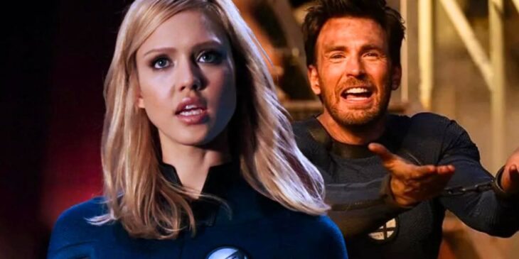 Jessica Alba e Chris Evans de Quarteto Fantástico