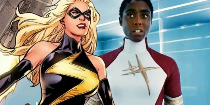 Lashana Lynch visual Ms. Marvel em As Marvles