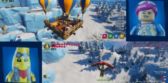 LEGO Fortnite tela dividida