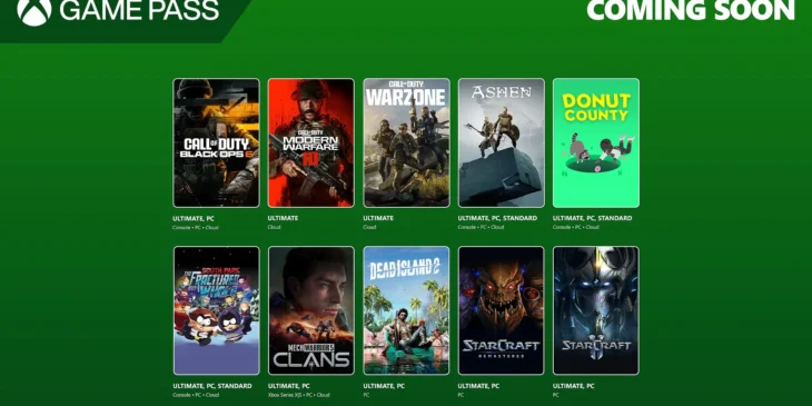 Novidades do Game Pass