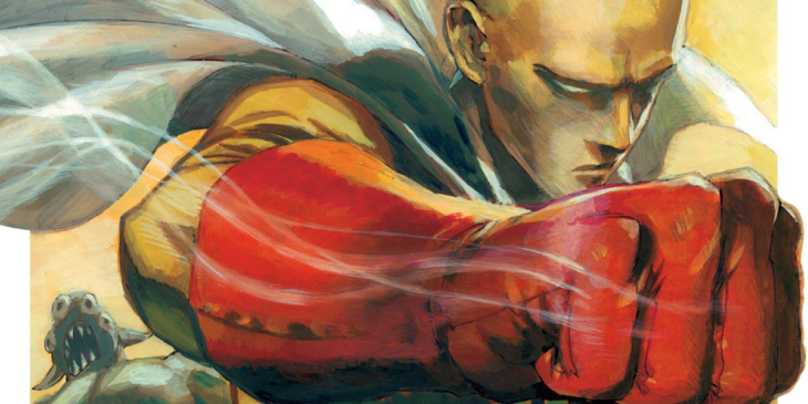 Saitama em capa do Volume 1 do mangá de One-Punch Man