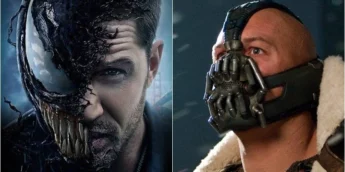 Tom Harcy como Venom e como Bane