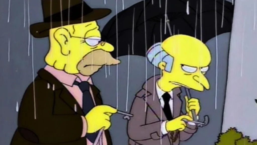 Abe e Burns em Os Simpsons