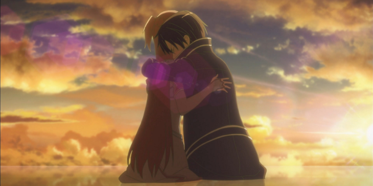 Kirito e Asuna em Sword Art Online
