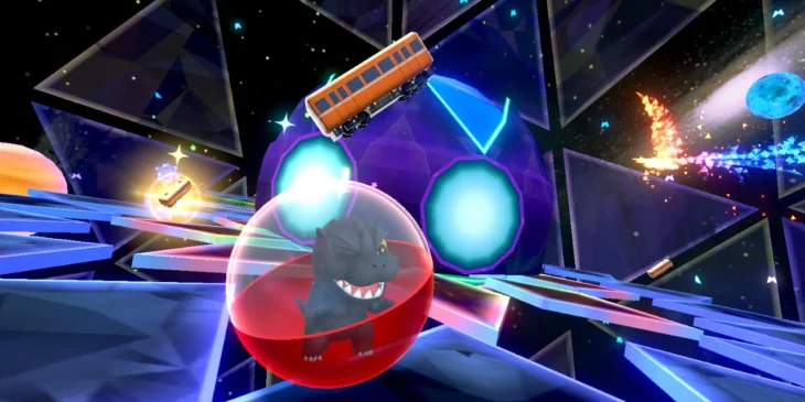 Godzilla em Super Monkey Ball Banana Rumble