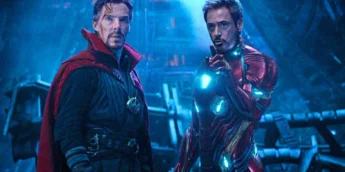 Benedict Cumberbatch e Robert Downey Jr em Vingadores
