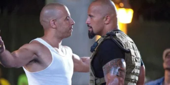 Vin Diesel e Dwayne Johnson em Velozes e Furiosos