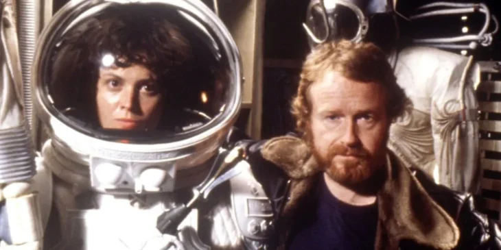 Ridley Scott no set de Alien
