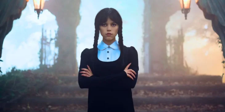 Jenna Ortega na 2ª temporada de Wandinha