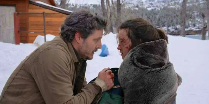 Pedro Pascal e Bella Ramsey em The Last of Us