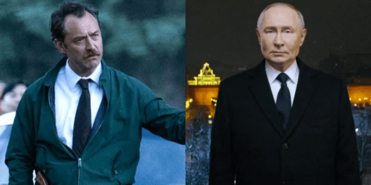 Jude Law é Vladimir Putin em imagens do set de The Wizard of the Kremlin