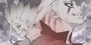 Arte promocional da Parte 2 da temporada final de Dr. Stone