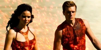 Katniss e Peeta em Jogos Vorazes