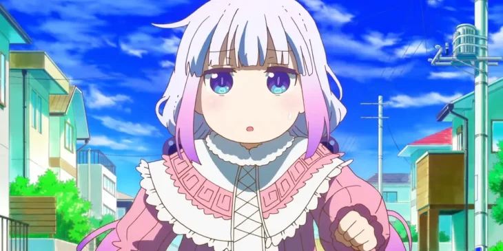 Kanna Kamui em cena do filme Miss Kobayashi's Dragon Maid: A Lonely Dragon Wants to be Loved
