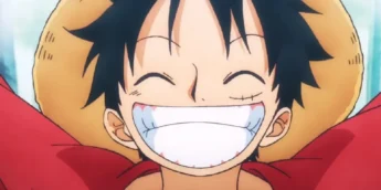 Luffy sorrindo em One Piece