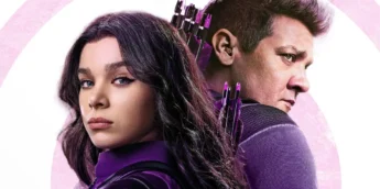 Hailee Steinfeld e Jeremy Renner na série Gavião Arqueiro